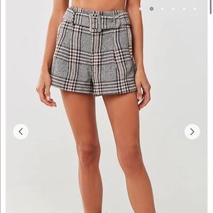 NTW Boutique Knit plaid shorts